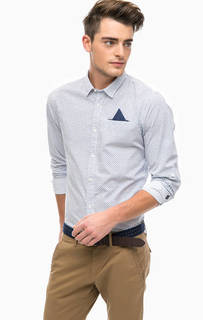 Хлопковая рубашка с нагрудным карманом Scotch&Soda