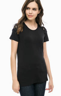 Черная футболка с кружевными вставками Liu Jo