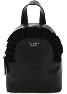 Кожаный рюкзак с замшевой вставкой Tosca BLU