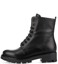 Кожаные ботинки на шнуровке и молнии Tosca BLU