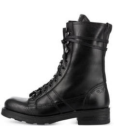 Черные ботинки из натуральной кожи O.X.S.