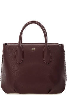 Бордовая сумка с декоративной шнуровкой Cavalli Class