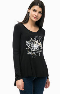 Футболка из вискозы с декоративной отделкой MET