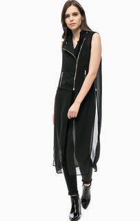 Длинный жилет с разрезами MET