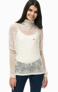 Ажурный джемпер с объемным воротом MET