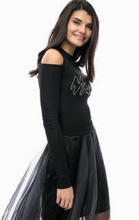 Футболка-боди из вискозы с открытыми плечами MET