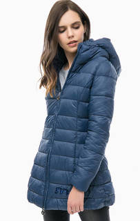 Синяя куртка со съемным капюшоном MET