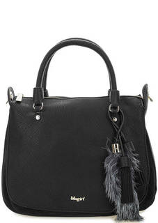 Черная сумка с широким плечевым ремнем Blugirl