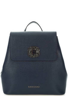 Синий рюкзак из сафьяновой кожи Ermanno Ermanno Scervino