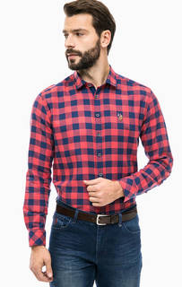 Хлопковая рубашка в клетку U.S. Polo Assn.