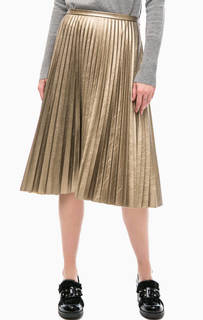 Плиссированная юбка золотистого цвета Pennyblack