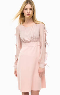 Розовое платье из вискозы Pennyblack