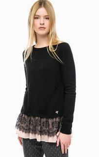 Джемпер из вискозы с кружевной вставкой Pennyblack