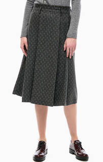 Юбка в полоску с высоким содержанием шерсти Pennyblack