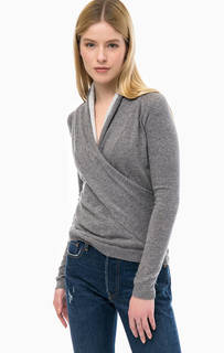 Серый джемпер с глубоким вырезом Pennyblack
