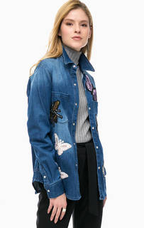 Джинсовая рубашка с отделкой пайетками Silvian Heach