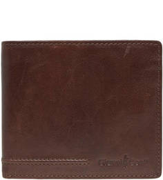 Коричневое портмоне из натуральной кожи Gianni Conti
