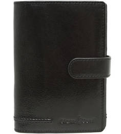 Обложка для автодокументов из натуральной кожи черного цвета Gianni Conti