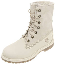 Высокие ботинки молочного цвета Timberland