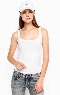 Белая хлопковая майка Mustang