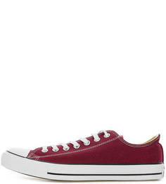 Бордовые текстильные кеды Converse