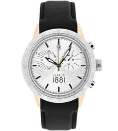 Кварцевые часы с кожаным браслетом Cerruti 1881