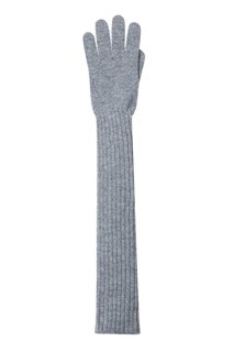 Серые перчатки из кашемира Tegin