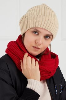 Красный шарф-снуд из полушерсти Blank.Moscow