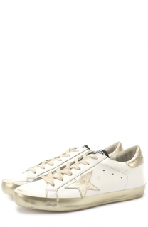 Кожаные кеды SuperStar с аппликацией Golden Goose Deluxe Brand
