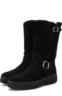 Замшевые сапоги с внутренней отделкой из овчины Tod’s Tods
