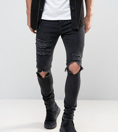 Черные рваные джинсы скинни Mennace - Черный