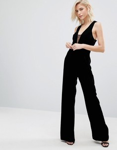 Бархатный комбинезон River Island - Черный