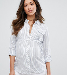 Рубашка с поясом Mamalicious Maternity - Белый Mama.Licious