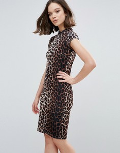 Облегающее платье с леопардовым принтом Ichi - Мульти