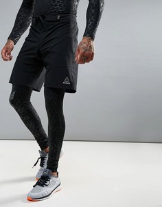 Спортивные шорты со светоотражающей вставкой Reebok Training BR4853 - Черный