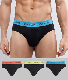 Набор из 3 эластичных хлопковых трусов Calvin Klein - Черный