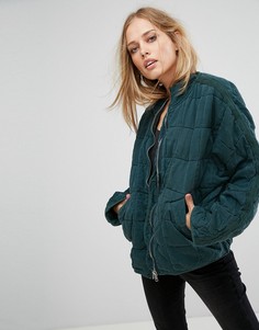 Стеганая куртка Free People Dolam - Зеленый