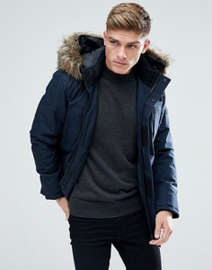 Парка с отделкой из искусственного меха на капюшоне Jack &amp; Jones - Черный