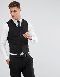 Черный приталенный жилет ASOS - Черный