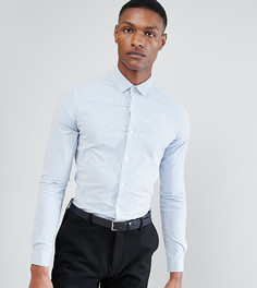 Эластичная узкая рубашка в голубую полоску ASOS TALL - Синий