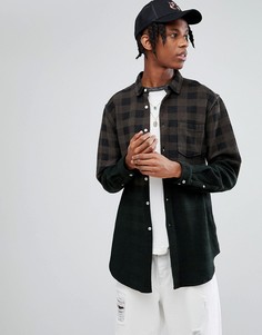 Свободная рубашка в клетку ASOS - Зеленый