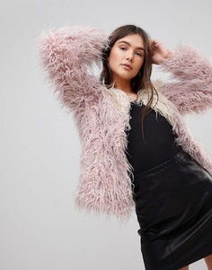 Искусственная шуба Glamorous - Розовый