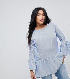 Платье в полоску с бантами на манжетах AX Paris Plus - Мульти