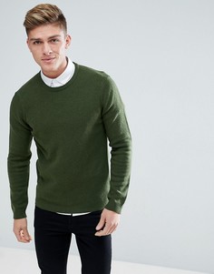 Темно-зеленый джемпер из овечьей шерсти ASOS - Зеленый