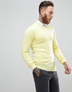 Желтый обтягивающий джемпер из мериносовой шерсти ASOS - Зеленый