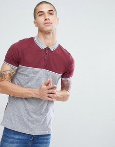 Поло колор блок Brave Soul - Красный