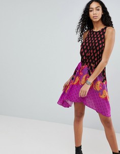 Платье с принтом Free People Rendezvous - Розовый