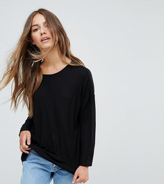 Свободная футболка ASOS PETITE - Черный