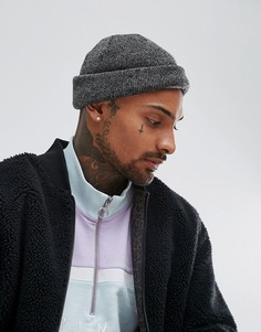 Черно-серая шапка-бини ASOS - Черный