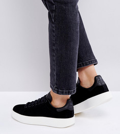 Черные кроссовки из нубука на толстой подошве adidas Originals Stan Smith - Черный